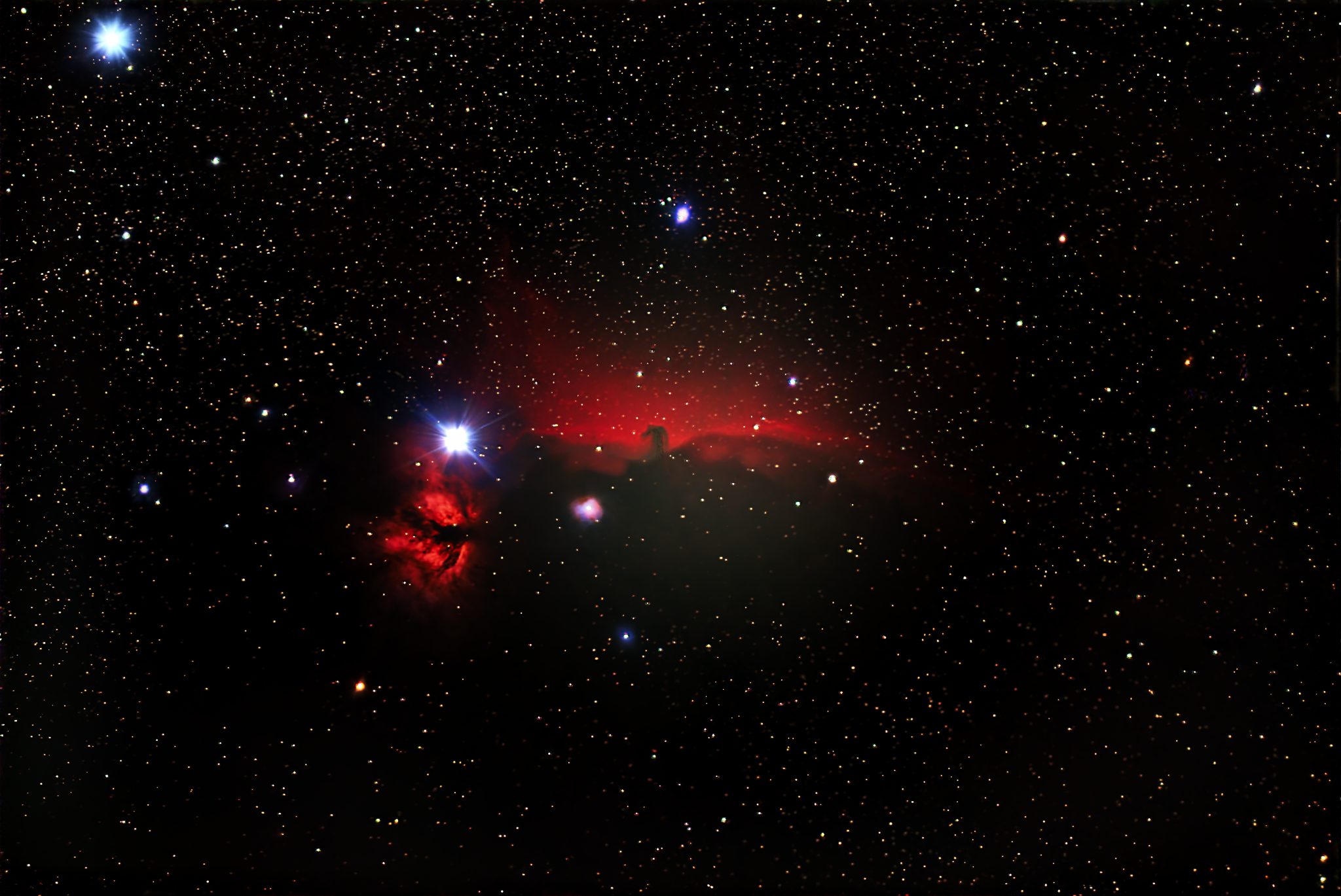 Orion-B The Flame Nebula and Horsehead Nebula – Wolf Run Observatory